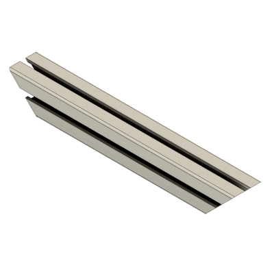 MODULAR SOLUTIONS ALUMINUM GUSSET&lt;br&gt;45MM X 45MM DIAGONAL BRACE CUT AT A 45DEG ANGLE THAT CREATES STURDIER 90 DEG CONNECTIONS 360MM